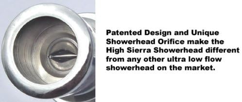 Novo Half Dome da High Sierra All Metal Shower Head com válvula de gotejamento. Lindamente projetado para banheiros