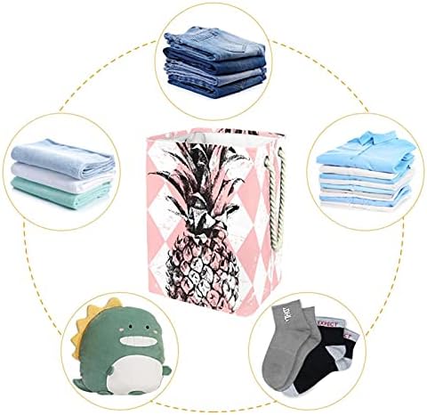 Grande cesta de lavanderia com alças, oxford lavanderia cesto de lavanderia de lavanderia oxford de tecido de roupas de roupas