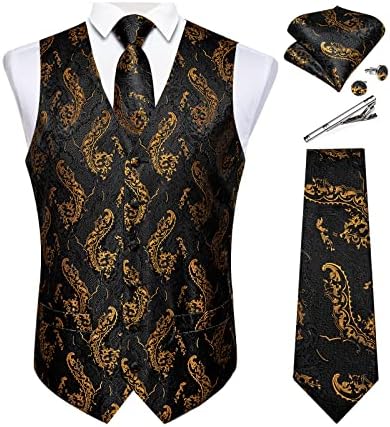 DiBangus Men's Paisley Colaat e calcinha de traje de vesti