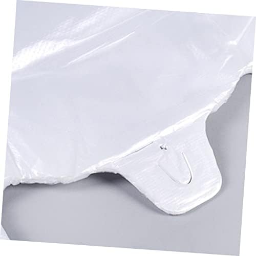 Cabilock 50pcs sacos plásticos transparentes com sacolas de camiseta que transportam sacos de plástico sacos de alimentos transparentes carregam bolsas de manuseio branco