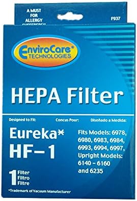 Filtro de pó de pó de pó de reposição Envirocare, feita para ajustar as cartas de eureka hf-1 3 filtros