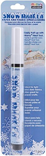 Uchida 1022s-C Marty Point Point e tecido embelezando o marcador de neve, branco