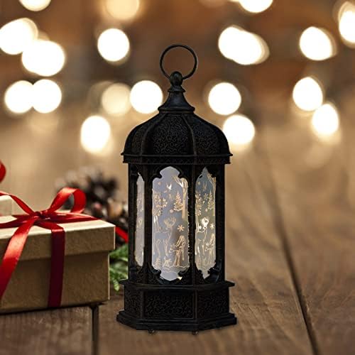 #30SR78 Lanterna de Natal Candlestick Lâmpada Night Decoração Night Night Desktop Ornament Christmas Ornament