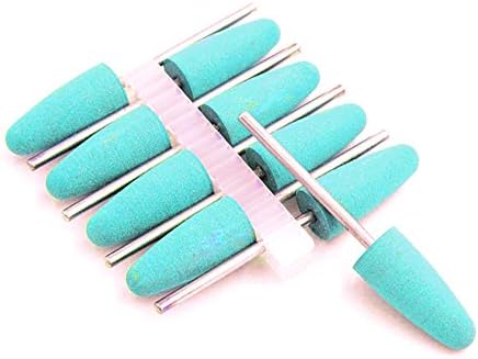 Chiloskit 10pcs Profissional Unh Nail Argh Buffer Bitting Bit e corte de silicone na unha e corte, haste de 2,35 mm)