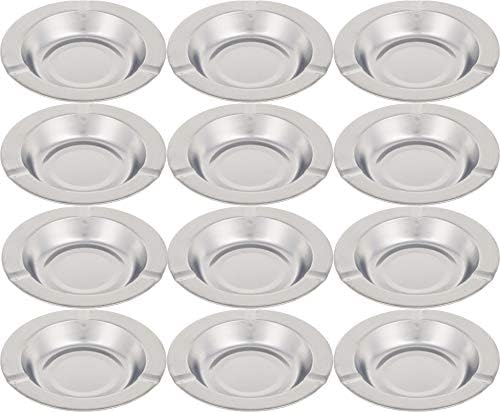 Cinzeiro de aço inoxidável - pacote de 12 - cinzeiros de charuto ao ar livre - bandeja de cinzas de metal decorativas