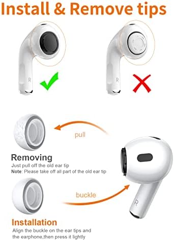 [4 pares xs/s/m/l] Link dicas de sonho para airpods pro 2 silicon brote de orelha dicas com caixa de armazenamento portátil