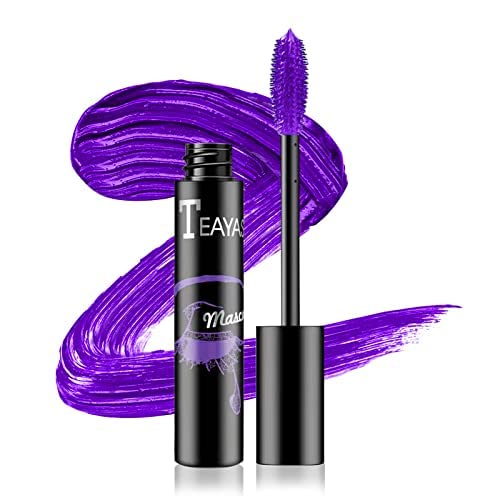 Olhos de rímel roxo maquiagem de maquiagem alongada à prova d'água Curling Definindo melhor hipoalergênico natural - sem crueldade