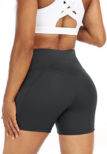 Pacote Cadmus 3 pacote feminino de ioga em V-Waist shorts standex shorts de shorts de profundidade bolsos laterais Deep