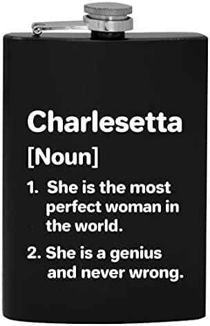 Definição de Charlesetta A mulher mais perfeita - 8 onças de quadril bebendo balão de álcool