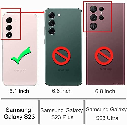 Caixa do Meupzzk Samsung Galaxy S23, caixa da carteira Samsung S23 5G, CATO EM CAT E CATO PRESMIUM DE CATO PUMIUM [Kickstand] [slots de cartão] [Strap de pulso] [6,1 polegadas] Tampa do telefone para Samsung S23