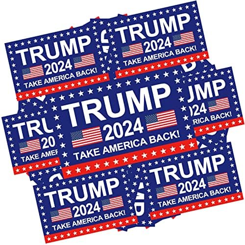 Yinena 100pcs Trump 2024 adesivo Trump Trump adesivo engraçado adesivos Trump e adesivo de logotipo da campanha Decal