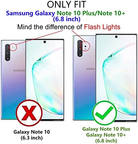 Impacto de gota de grau militar para Samsung Galaxy Note 10 Plus Caso [Galaxy Note 10+] 5G 360 Metal Rotative Ring Kickstand Suports