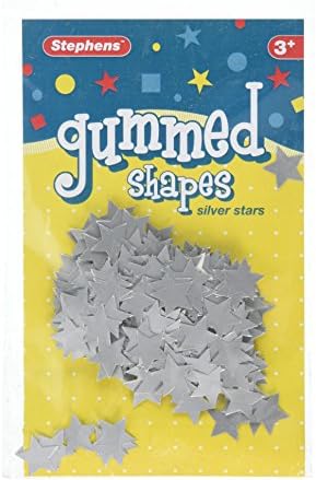 Stephens 17 g estrelas Gummed Shape - Silver