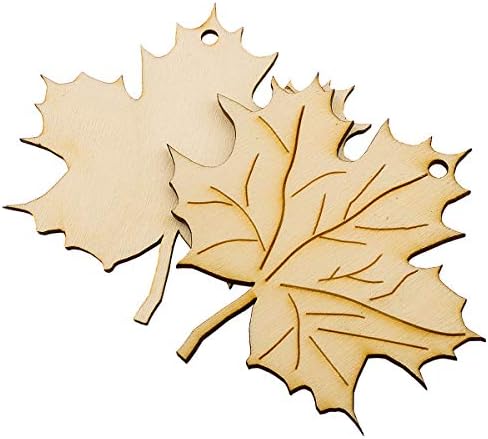 Summer-raio 20pcs a laser cortado de madeira folhas de férias decoração de tema de outono de férias