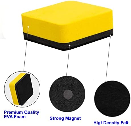 Erases de apagamento a seco gutyble, 60 pacote Magnetic Whiteboard Dry Ballowboard Limpador para sala de aula, casa,