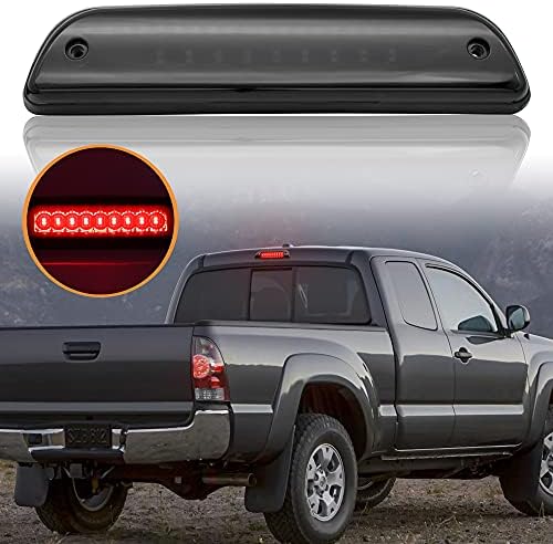 LED 3ª Terceira luz de freio para Tacoma 95-15, Kewisauto Smoked Black Center High Mount Brake Light Luz para Toyota Tacoma