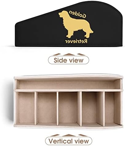 Golden Retriever TV Tits Remote Control Organizer Box Pen Pencil Desk Storage Caddy com 6 compartimento