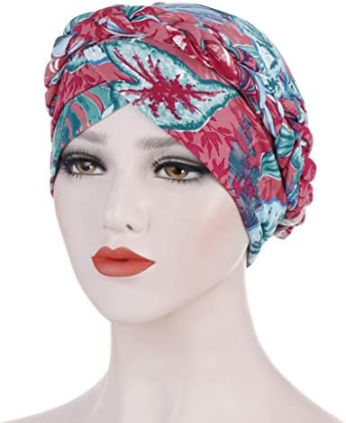 Boné de chapéu de gorro de cabeça para mulheres, chapéu de chapéu de turbante de babados muçulmanos, embrulhada em chamas de beisebol floral boné chapéus de boné para homens