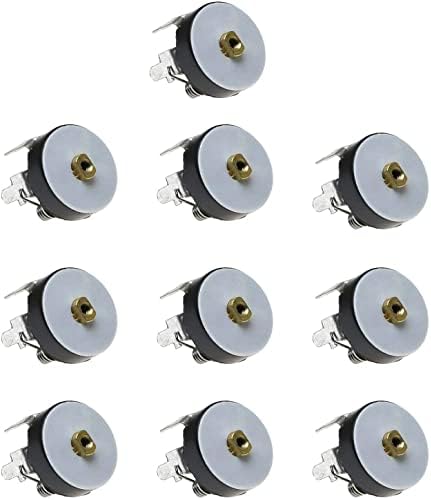 SQXBK PoTentiômetro 10pcs 50k ohm rv12 12mm 5pin Ajuste de ajuste de roda linear duplex potenciômetro com interruptor liga/desliga