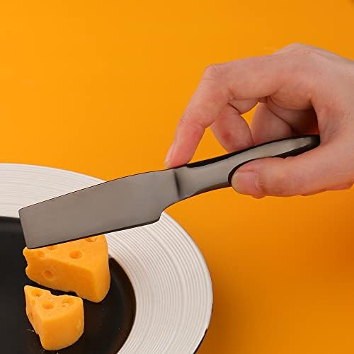 Conjunto de facas de queijo de 4 peças de 4 peças, queijo de queijo de aço inoxidável premium, cortador de queijo, perfeito para