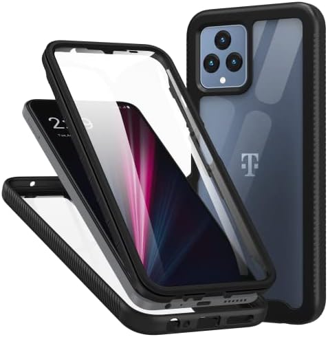 Capa de telefone pesada da CBUS com capa de protetor de tela embutida para T-Mobile Revvl 6 5G –– Corpo inteiro