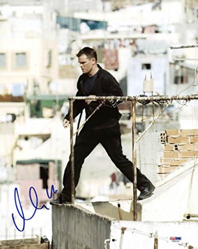 Matt Damon Bourne Identity assinou autêntico 11x14 foto psa/dna i85131