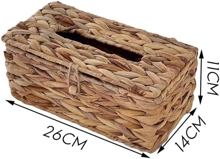 Lysldh Water Hyacinth tecido de tecido de vime de vime da capa de papel sanitária da caixa de estar da família