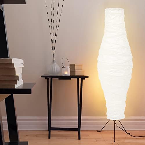 Lâmpada de chão de papel de balacoo tom de piso alto tom de lâmpada, lâmpadas de papel de arroz tampa para para quarto