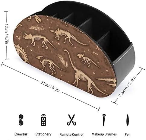 Dino esqueletos de fósseis de TV TV Remote Control titular da caixa de mesa Caixa de armazenamento Cosmetics Office Supplies