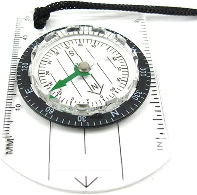 Liujun Campo ao ar livre Caminhando Clear Plastic Compass Compass Proporcional Pegada Viagem Compass Kit de Viagem da Ferramenta