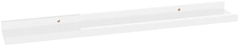 Prateleiras de parede Vidaxl 2 PCs de alto brilho branco 23,6 x3,5 x1.2