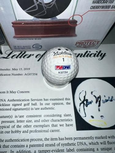 Jack Nicklaus assinou o Autograph Auto Golden Bear Logo Golf Ball PSA Loa New Case - Bolas de golfe autografadas