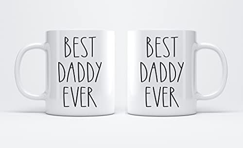 Best Daddy Ever Coffee Caneca - Presentes para o Natal - Presentes de aniversário do papai caneca de café - Dia dos Pais/Dia