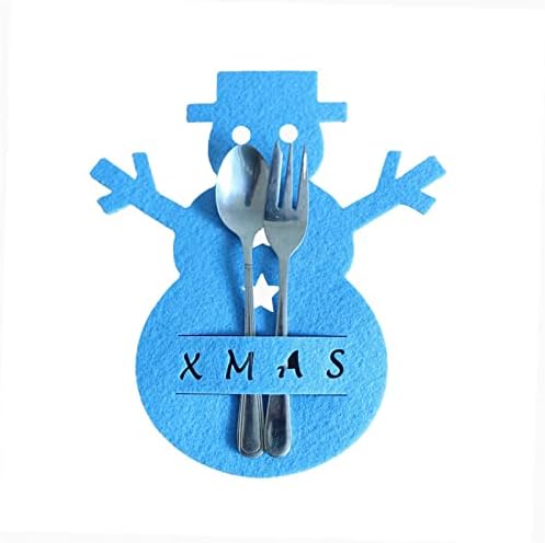 Bolsa de talheres de Natal da cozinha retrô | 4 peças/conjunto Árvore de Natal Não tecido utensília de cozinha rack natal