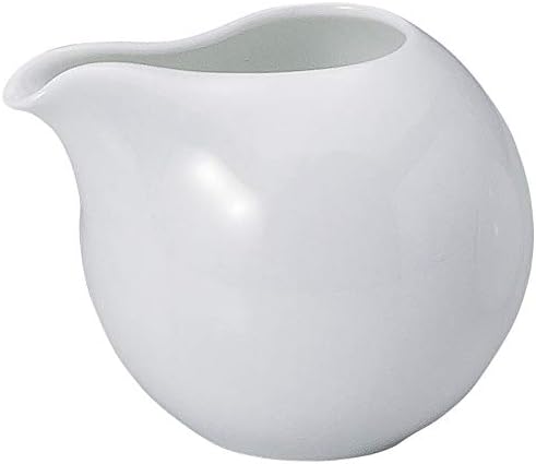 Yamashita Kogei 15056130 jarra de leite com panela de açúcar, branca, 6,1 fl oz, porcelana branca redonda de suco de dispensador de