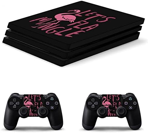 Pink Flamingo Let's Flamingle PVC adesivo adesivo adesivo de pele de pele para PS4 Pro/PS4 Slim Controller