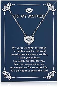 Presentes do Dia das Mães Avotto, Colar de Coração para Mãe Mãe Filha, Chave de Zircônia cúbica CZ Cadeir