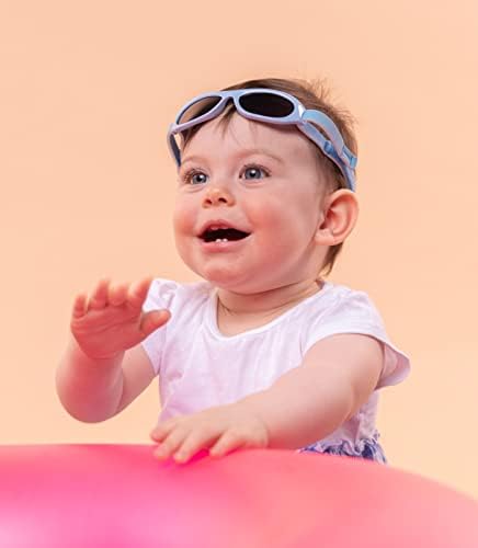 Óculos de sol polarizados para Kiddus para o bebê recém -nascido. Idade de 0 a 2 anos. Proteção UV UV400. Banda de neoprene ajustável
