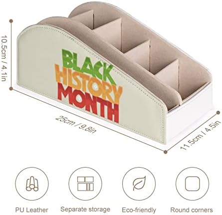 Black History Month Remote Control Holder com 6 Compartamentos PU CAIXA DE ARGANTADOR REMOTO DE CEAR