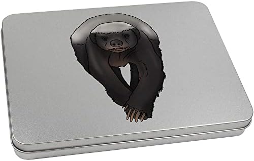 Azeeda 'Honey Badger' Metal Articled Stationery Tin / Storage Box