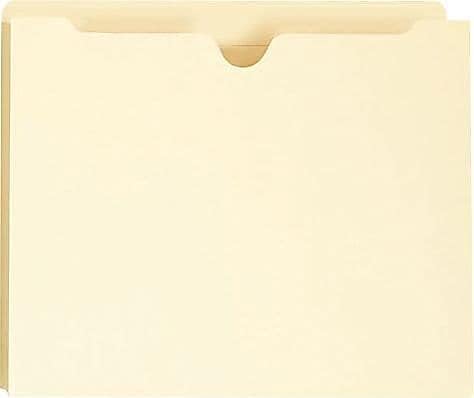 Jackets de arquivo Manila Universal 73500 com abas reforçadas, expansão de uma polegada, letra, 50/caixa