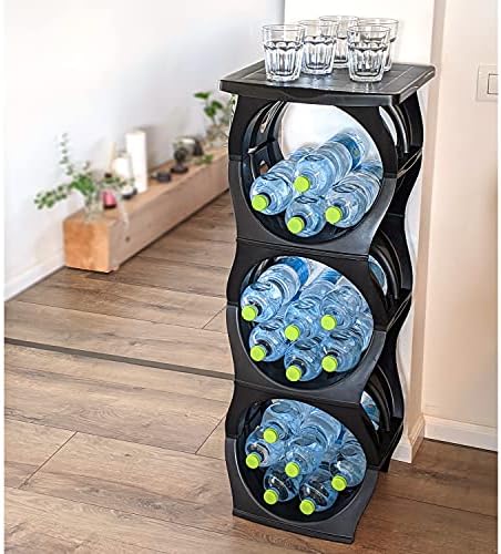 Rack de armazenamento de garrafa de água empilhável Melhores jarros de água de 5 galões. Titular do jarro de cozinha, armário