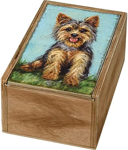 Primitivos de Kathy I Love My Yorkie Home Décor Box de memória