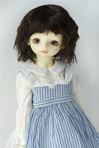Jusuns JD349 8-9innch 21-23cm Pretty and Spunky Smart Curly Synthetic Mohair BJD Wigs 1/3 Acessórios para Doll SD