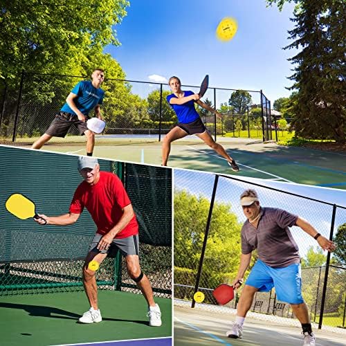 Bolas de pickleball ao ar livre 40 buracos Pickleballs 6/12pack Amarelo Bounce Alto e bolas de picles duráveis ​​para