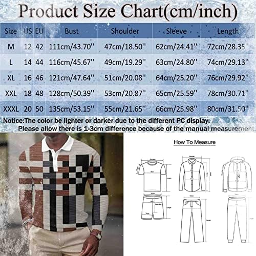 Camisas de pólo masculinas do ZDDO BOTÃO DE PLATELA FRONTAL HENLEY CAMISA RETRO AZTEC AZTEC RETRO TOPS DE GOLF CASUAL DE PRIMEIRA