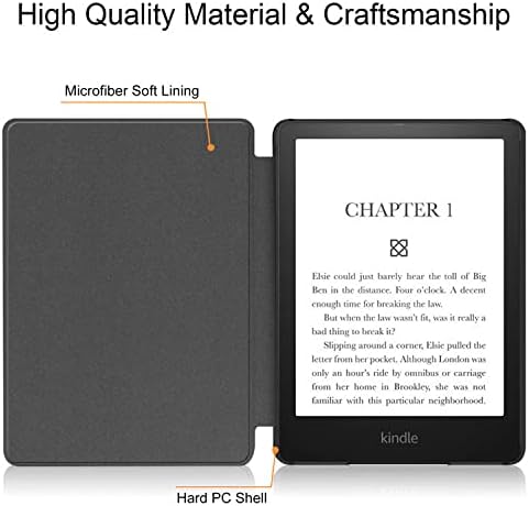 Case compatível com o Kindle All-New 10th Generation 2019, a capa de comprimido de proteção e leitora eletrônica de couro PU com função de proteção automática/sono e fechamento magnético, flores