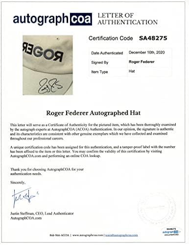 Roger Federer assinou autógrafo Uniqlo Baseball Hat Cap - Tennis Goat, Rare, ACOA