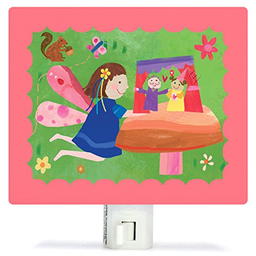 Oopsy Daisy PE3121 Fairy Puppet Show Night Light, 5 x 4, rosa