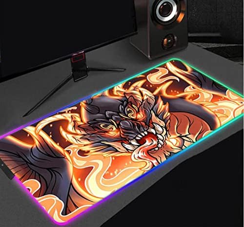 Almofadas de mouse rgb mousepad jogos de computador arte monstro besta mouse pad pc gamer teclado dragão mesa mausepad